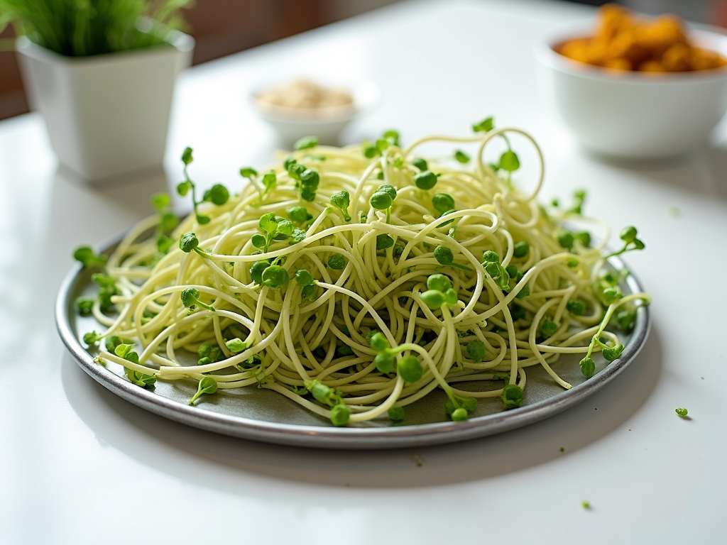 Fresh sunflower sprouts